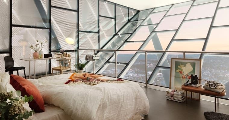 Na vrcholu světoznámého skokanského můstku v Oslu trůní luxusní apartmán 1
