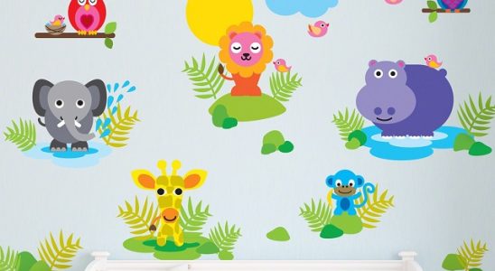Veselé samolepící dekorace do dětského pokoje 4