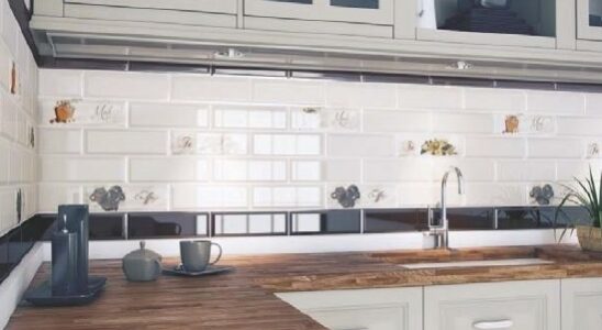 Design v bílém stylu obkladů 1